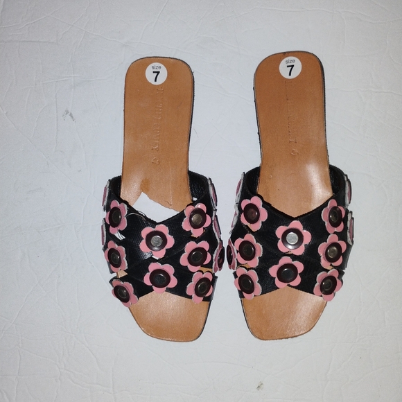 Rachel Comey Black and Pink Sandals - Picture 1 of 2